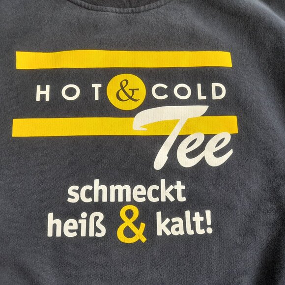 Vintage German Tea Sweatshirt by Snap Sportswear Size Medium 44" Chest Black - Picture 14 of 14